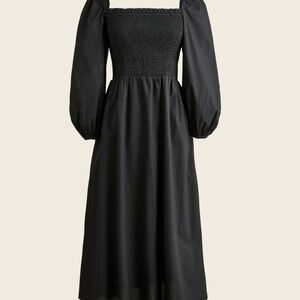 JCREW Smocked Linen Midi Dress XS